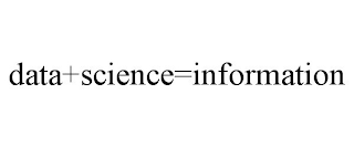 DATA+SCIENCE=INFORMATION