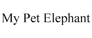 MY PET ELEPHANT