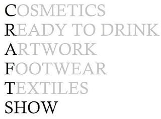 COSMETICS READY TO DRINK ARTWORK FOOTWEAR TEXTILES SHOW