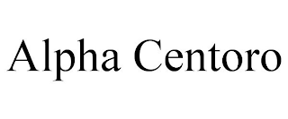 ALPHA CENTORO