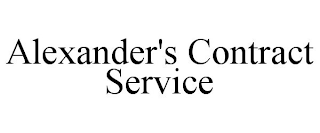 ALEXANDER'S CONTRACT SERVICE