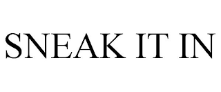 SNEAK IT IN