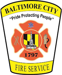 BALTIMORE CITY FIRE SERVICE 1797 "PRIDE PROTECTING PEOPLE"