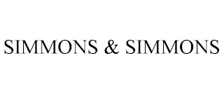 SIMMONS & SIMMONS