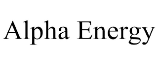 ALPHA ENERGY