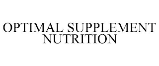 OPTIMAL SUPPLEMENT NUTRITION