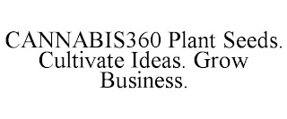 CANNABIS360 PLANT SEEDS. CULTIVATE IDEAS. GROW BUSINESS.