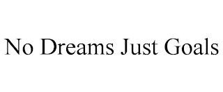 NO DREAMS JUST GOALS