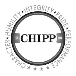 CHIPP EST. 1946 CHARACTER HUMILITY INTEGRITY PRIDE PERFORMANCE