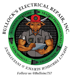 BULLOCK'S ELECTRICAL REPAIR, INC. IMPACT THROUGH SERVICE & INVESTMENT FOLLOW US @BULLSINC757 TRADES PROFESSIONALS NEIGHBORS COMMUNITY