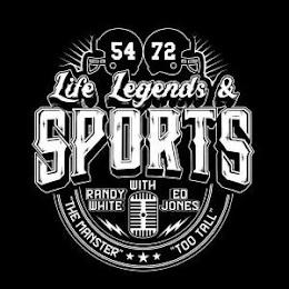 54 72 LIFE LEGENDS & SPORTS WITH RANDY WHITE "THE MANSTER" ED JONES "TOO TALL"