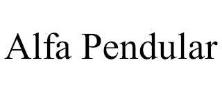 ALFA PENDULAR