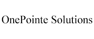 ONEPOINTE SOLUTIONS