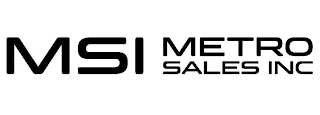 MSI METRO SALES INC