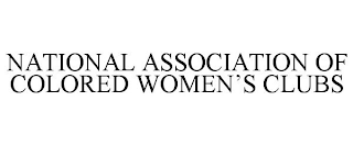 NATIONAL ASSOCIATION OF COLORED WOMEN'S CLUBS