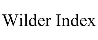 WILDER INDEX