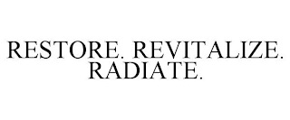 RESTORE. REVITALIZE. RADIATE.