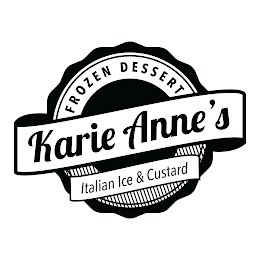 FROZEN DESSERT KARIE ANNE'S ITALIAN ICE & CUSTARD