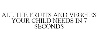 ALL THE FRUITS AND VEGGIES YOUR CHILD NEEDS IN 7 SECONDS