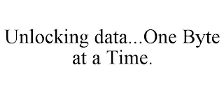 UNLOCKING DATA...ONE BYTE AT A TIME.
