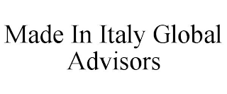 MADE IN ITALY GLOBAL ADVISORS