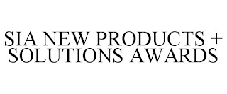 SIA NEW PRODUCTS + SOLUTIONS AWARDS