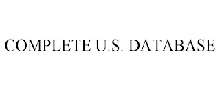 COMPLETE U.S. DATABASE