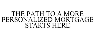 THE PATH TO A MORE PERSONALIZED MORTGAGE STARTS HERE