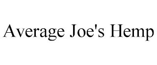 AVERAGE JOE'S HEMP