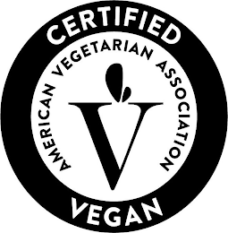 V AMERICAN VEGETARIAN ASSOCIATION CERTIFIED VEGAN