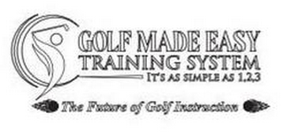 GOLF MADE EASY TRAINING SYSTEM IT'S AS SIMPLE AS 1,2,3 THE FUTURE OF GOLF INSTRUCTION