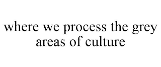 WHERE WE PROCESS THE GREY AREAS OF CULTURE