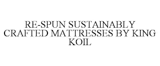 RE-SPUN SUSTAINABLY CRAFTED MATTRESSES BY KING KOIL