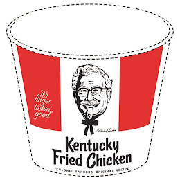 KENTUCKY FRIED CHICKEN COLONEL SANDERS' ORIGINAL RECIPE "IT'S FINGER LICKIN' GOOD" COL. HARLAND SANDERS