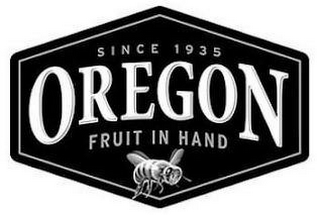 SINCE 1935 OREGON FRUIT IN HAND