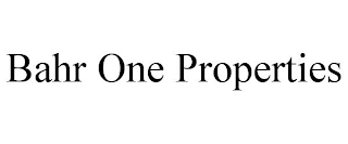 BAHR ONE PROPERTIES