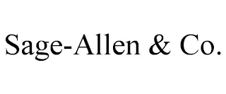 SAGE-ALLEN & CO.