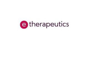 E THERAPEUTICS