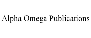 ALPHA OMEGA PUBLICATIONS