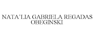 NATA'LIA GABRIELA REGADAS OBEGINSKI