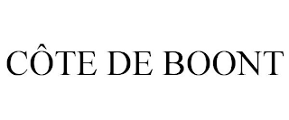 CÔTE DE BOONT