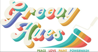 GROOVY HUES PEACE · LOVE · PAINT · POWERWASH