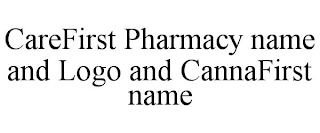 CAREFIRST PHARMACY NAME AND LOGO AND CANNAFIRST NAME