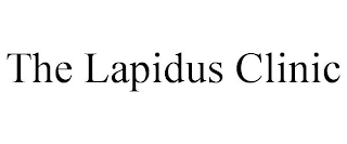 THE LAPIDUS CLINIC