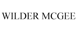WILDER MCGEE
