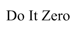 DO IT ZERO