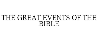 THE GREAT EVENTS OF THE BIBLE