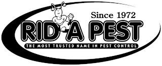 RID-A PEST SINCE 1972 THE MOST TRUSTED NAME IN PEST CONTROL