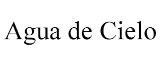 AGUA DE CIELO