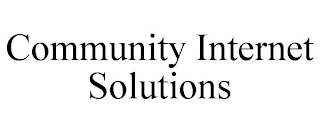 COMMUNITY INTERNET SOLUTIONS